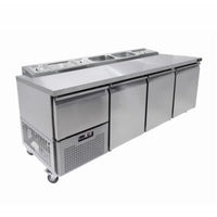 BCE Underbar With Pizza Top 3 And Half Door - Solid Door - 750Mm - UPS7024-R02