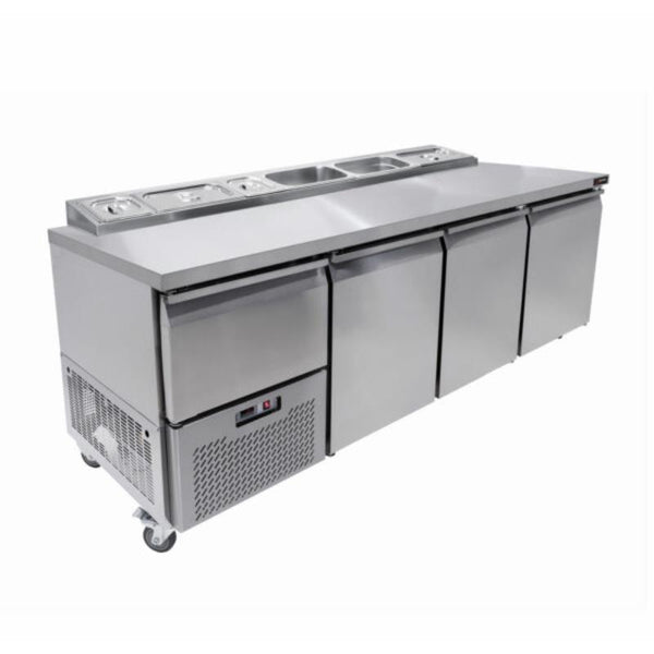 BCE Underbar With Pizza Top 3 And Half Door - Solid Door - 750Mm - UPS7024-R02