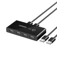 UGREEN USB 3.0 4-Port Switch Box, with 1.5m USB Cables-US216-30768