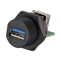 LINKQNET IP66-IP68 WATERPROOF USB3.2 TYPE-A FEMALE TO FEMALE SCREW TYPE PANEL-MOUNTING CONNECTOR - WAT-USB3AC-P3CRJ