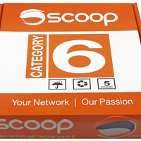 Scoop 100m Box Cat6 CCA Grey UTP Cable - UTP-6100C