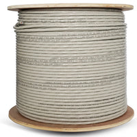 Linkbasic Cat6A UTP Cable - 305M Drum - Solid Grey Ethernet Networking Cable - High-Speed Data Transmission