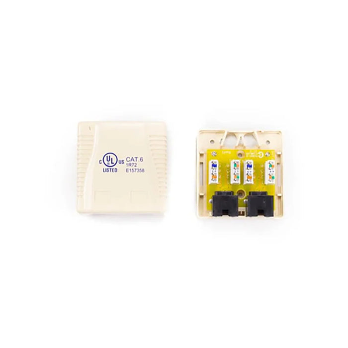 Zone CAT5e RJ45 White Single Box Network Outlet Zone