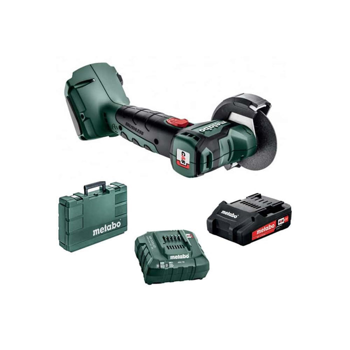 Metabo Cordless Nano Angle Grinder 18v 76mm Brushless SET CC 18 LTX BL - 600349850