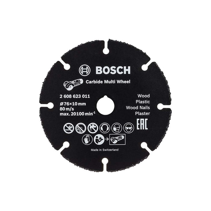 Bosch Carbide Multi Wheel Cutting Disc - 76mm Wood, Plastic, Nails, Plaster