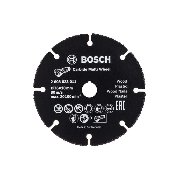 Bosch Carbide Multi Wheel Cutting Disc - 76mm Wood, Plastic, Nails, Plaster