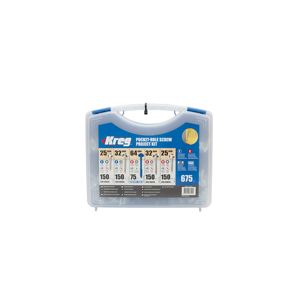 KREG WOOD POCKET HOLE SCREW KIT 675 PCE