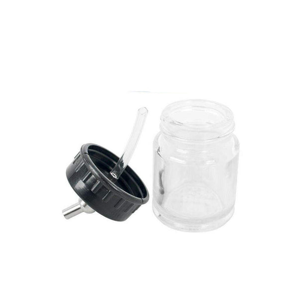 GLASS JAR WITH 22CC 45 DEG SPOUT FOR AIRBRUSH