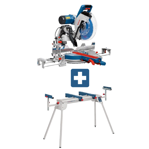 Bosch Mitre Saw GCM 12 GDL - 0601B23600 + Stand for Saw GTA 2600 - 0601B12300