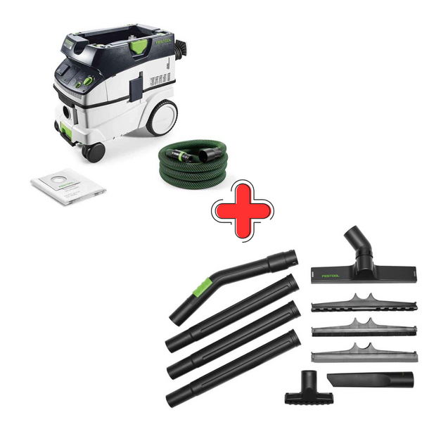 Festool Mobile Dust Extractor Ctl 26 E Cleantec + Cleaning Set D27/36 S-Rs – Fes574947+ Fes203428