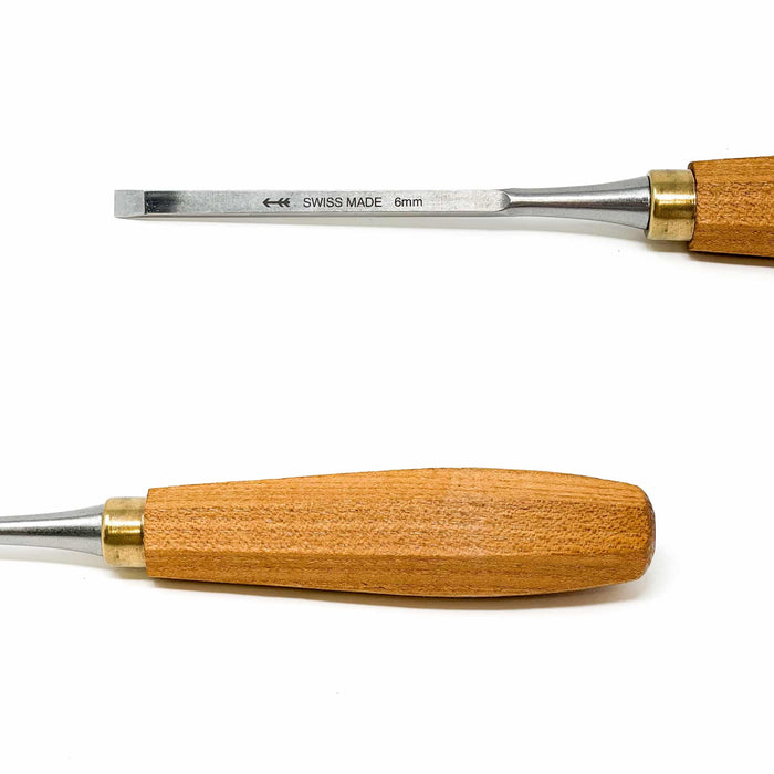 Pfeil Swiss Made 6mm Carpenter Chisel: Razor Sharp Steel Blade with Elm Wood Handle