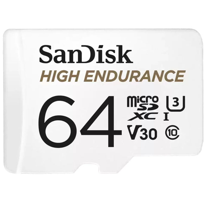 Sandisk High Endurance 64GB Class 3 MicroSDXC Card with Adapter Sandisk