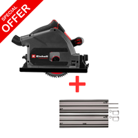 Einhell Professional Cordless Plunge Saw TP-PS 18/165 Li BL Solo with 2x1000mm Guide Rail 4331400-4502118
