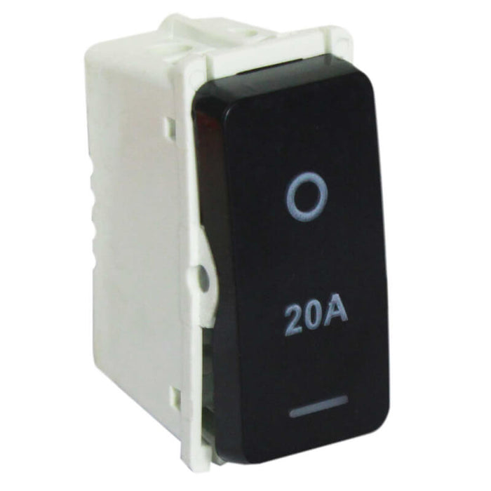 Major Tech VETi 1 - 20 Amp Double Pole Switch - Modular | V121DBK