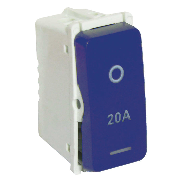 Major Tech 20A Double Pole Switch Module (1 Mod) BL V121DBL