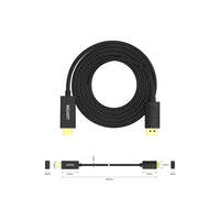 UNITEK 1.8M DP TO HDMI 2.0 4K CABLE (V1608A) - CAB-DP1.2-HDMI-1.8M