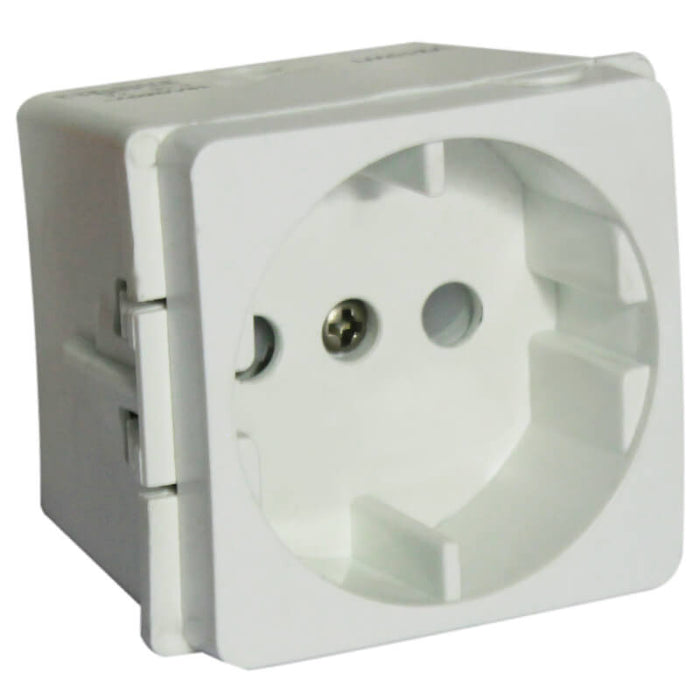 Major Tech VETi 1 - 16A Schuko Socket Outlet - Modular | V210WT