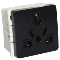 Major Tech 16A International Socket Module (2 Mod) BK V211BK