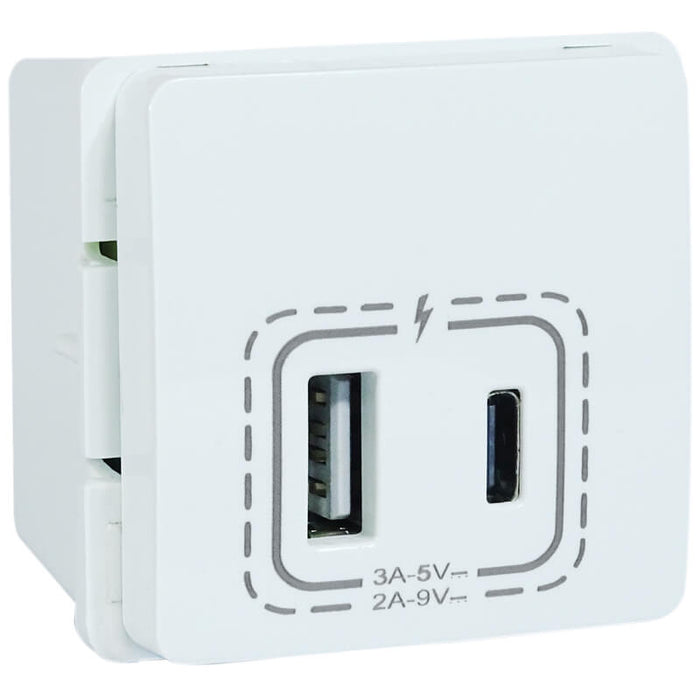 Major Tech VETi 1 - 18W Combined USB-A & USB-C Socket Outlet - Modular | V212WT - image 1