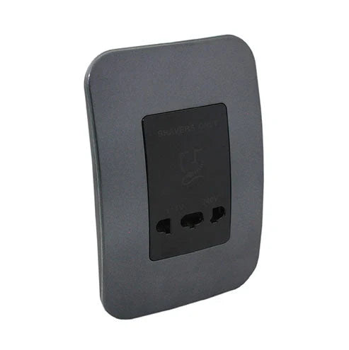 Major Tech Shaver Socket WT/No Cov (100mmx50mm) V23WT