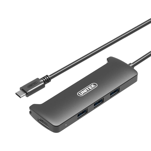 UNITEK USB3.1 GEN1 TYPE-C 3-P HUB,1-P HDMI (V300A) - HUB-USB3.1-C-3P-HDMI