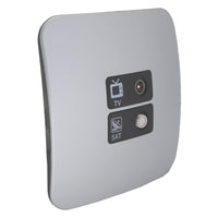 Major Tech VETi 1 - TV and Satellite Sockets Outlet - Complete | V3012CBSV