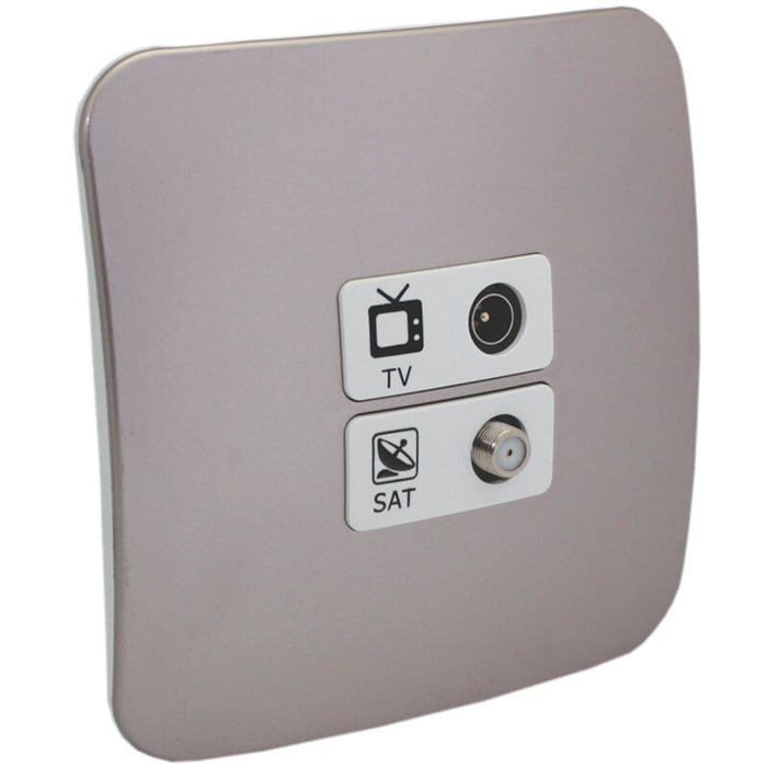 Major Tech TV & Satelite Socket WT/CN (100mmx100mm) V3012CWCN