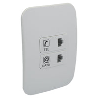 Major Tech VETi 1 - Telephone and Data Socket Outlet - Complete | V3045CWWT