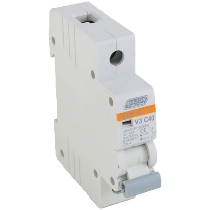 Major Tech 40A Single Pole MCB | V3C1P40 - image 1