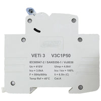 Major Tech 50A Single Pole MCB | V3C1P50 - image 1