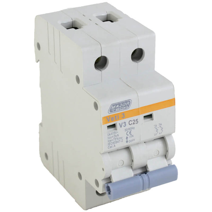 Major Tech 25A Double Pole MCB | V3C2P25 - image 1
