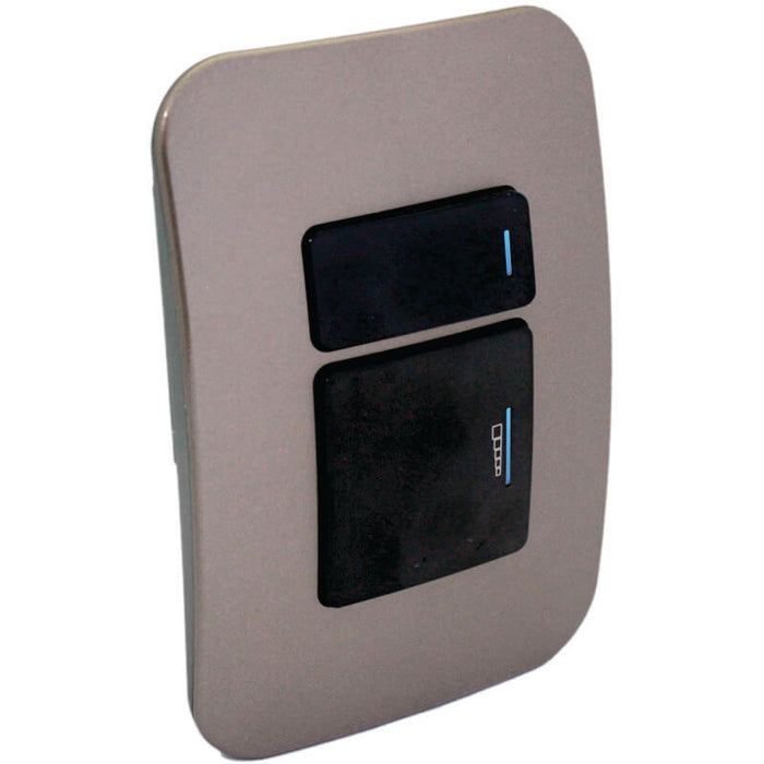 Major Tech 400W Push Dimmer with Locator Switch BK/BZ (100mmx50mm) V4014PSBBZ