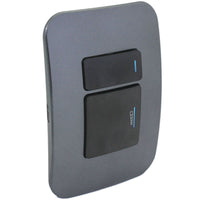 Major Tech 400W Push Dimmer with Locator Switch BK/GM (100mmx50mm) V4014PSBGM
