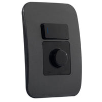 Major Tech 400W Rotary Dimmer with Locator Switch BK/GM (100mmx50mm) V4014RSBGM