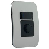 Major Tech 400W Rotary Dimmer with Locator Switch BK/SV (100mmx50mm) V4014RSBSV