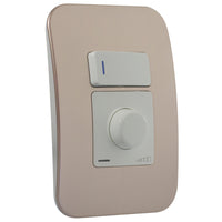 Major Tech 400W Rotary Dimmer with Locator Switch WT/CN (100mmx50mm) V4014RSWCN