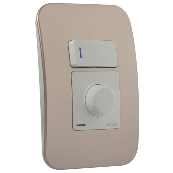 Major Tech 400W Rotary Dimmer with Locator Switch WT/CN (100mmx50mm) V4014RSWCN