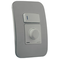 Major Tech 400W Rotary Dimmer with Locator Switch WT/SV (100mmx50mm) V4014RSWSV