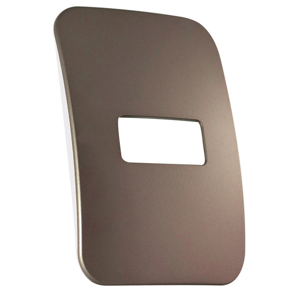 Major Tech One Single Mod Cover Plate BZ/WT Trim (100mmx50mm) Horizontal V6102BZ