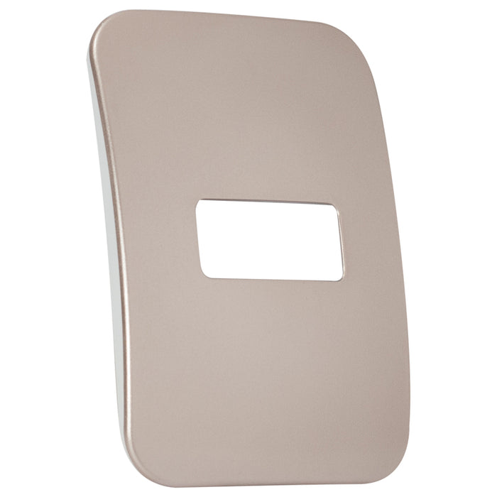 Major Tech One Single Mod Cover Plate CN/WT Trim (100mmx50mm) Horizontal V6102CN