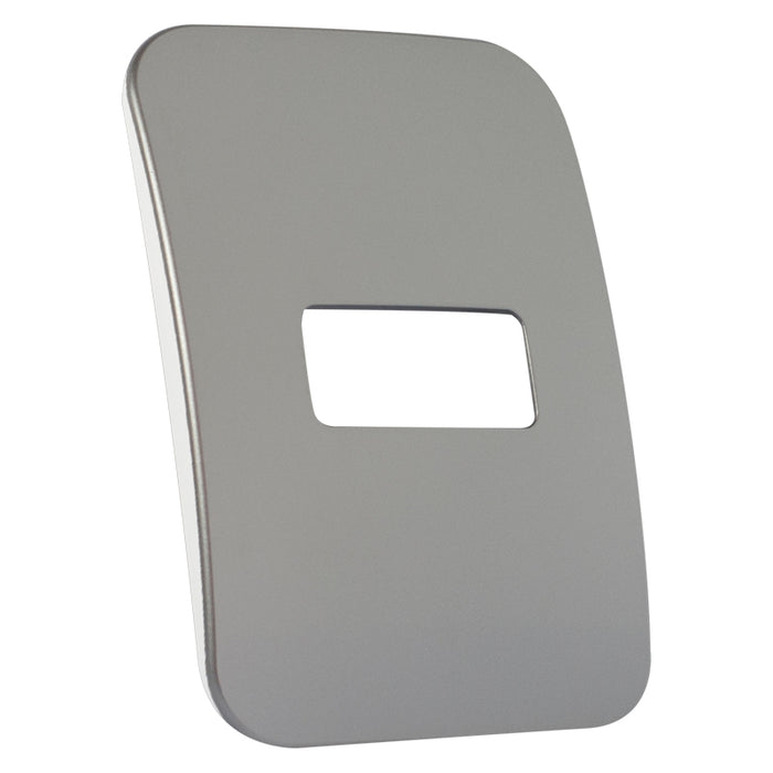 Major Tech One Single Mod Cover Plate SV/WT Trim (100mmx50mm) Horizontal V6102SV
