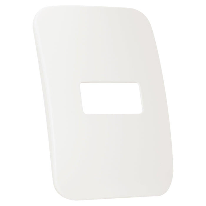 Major Tech One Single Mod Cover Plate WT/WT Trim (100mmx50mm) Horizontal V6102WT