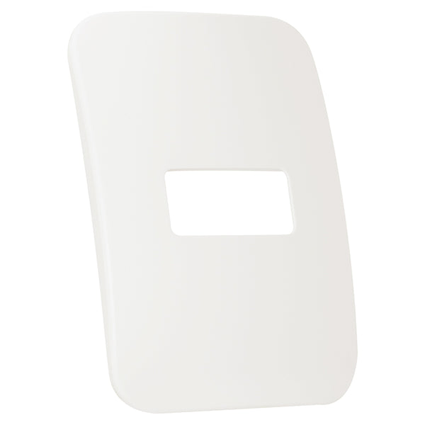 Major Tech One Single Mod Cover Plate WT/WT Trim (100mmx50mm) Horizontal V6102WT
