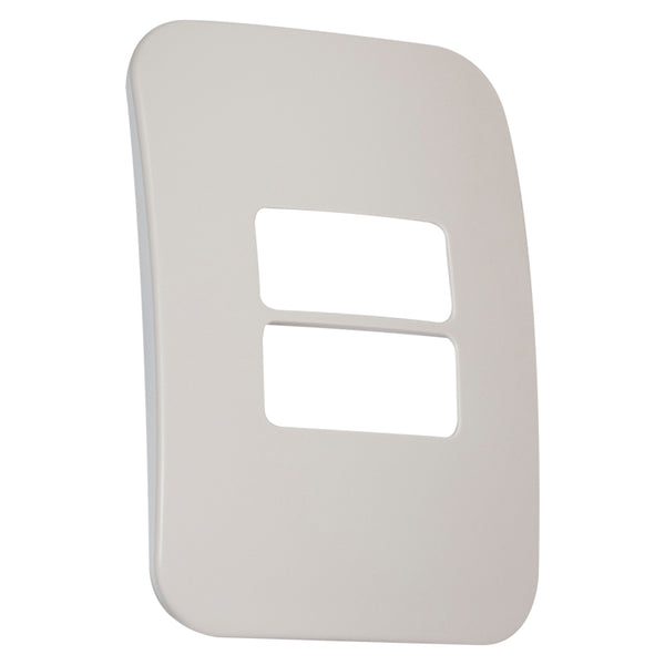 Major Tech Two Single Mod Cover Plate CR/WT Trim (100mmx50mm) Horizontal V6104CR
