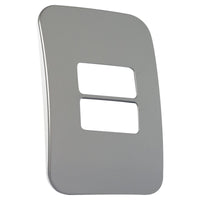 Major Tech Two Single Mod Cover Plate SV/WT Trim (100mmx50mm) Horizontal V6104SV