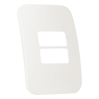 Major Tech Two Single Mod Cover Plate WT/WT Trim (100mmx50mm) Horizontal V6104WT