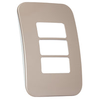 Major Tech Three Single Mod Cover Plate CN/WT Trim (100mmx50mm) Horizontal V6107CN