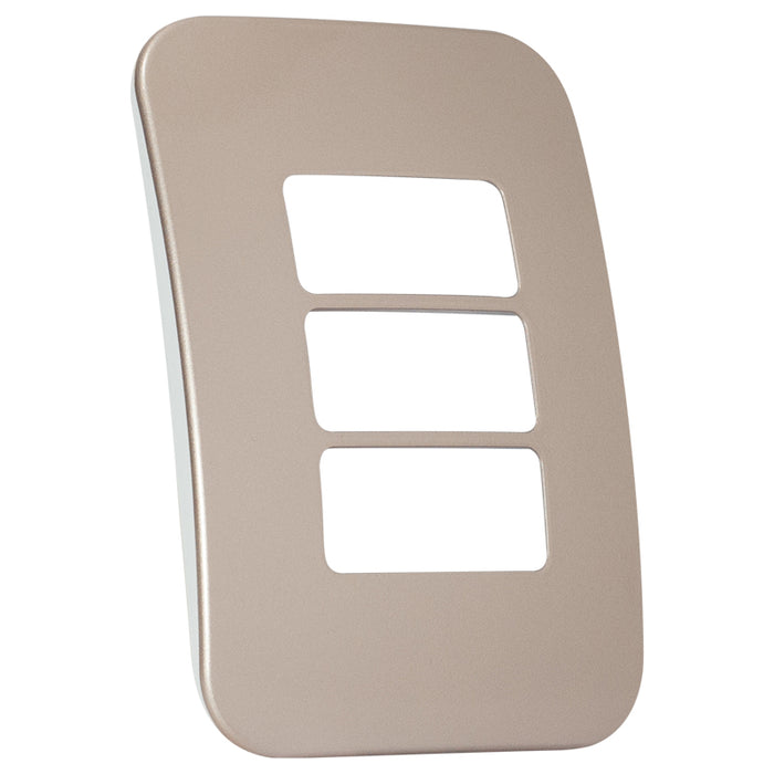Major Tech Three Single Mod Cover Plate CN/WT Trim (100mmx50mm) Horizontal V6107CN