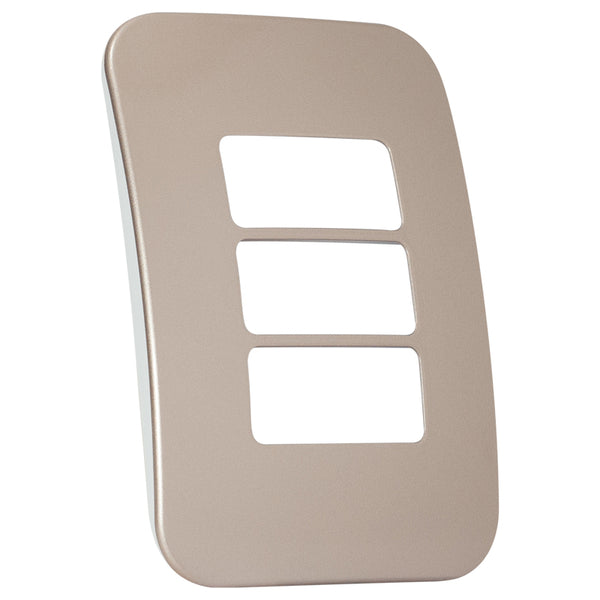 Major Tech Three Single Mod Cover Plate CN/WT Trim (100mmx50mm) Horizontal V6107CN