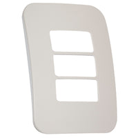 Major Tech Three Single Mod Cover Plate CR/WT Trim (100mmx50mm) Horizontal V6107CR
